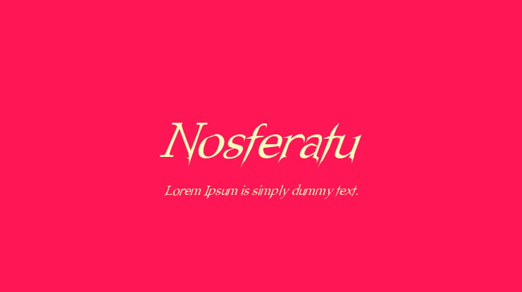 Nosferatu Font Family