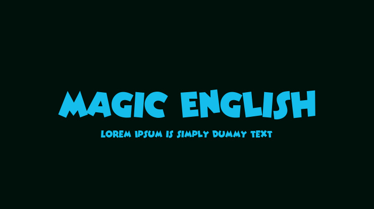 Magic English Font