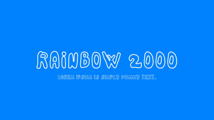 Rainbow 2000 Font Family