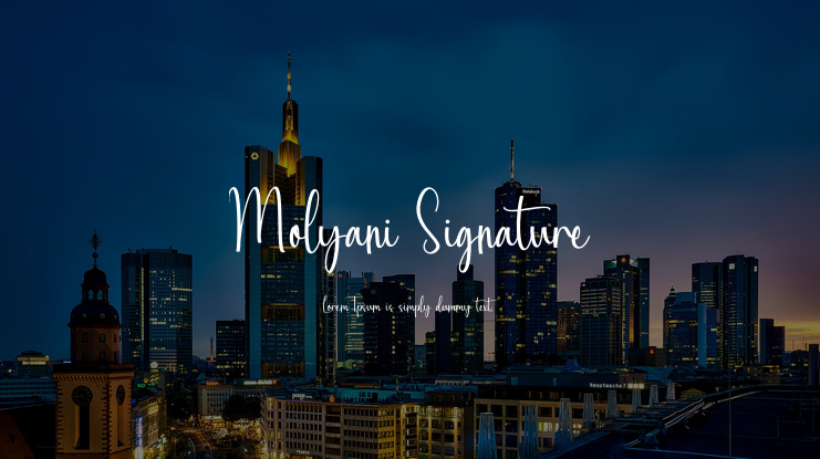 Molyani Signature Font