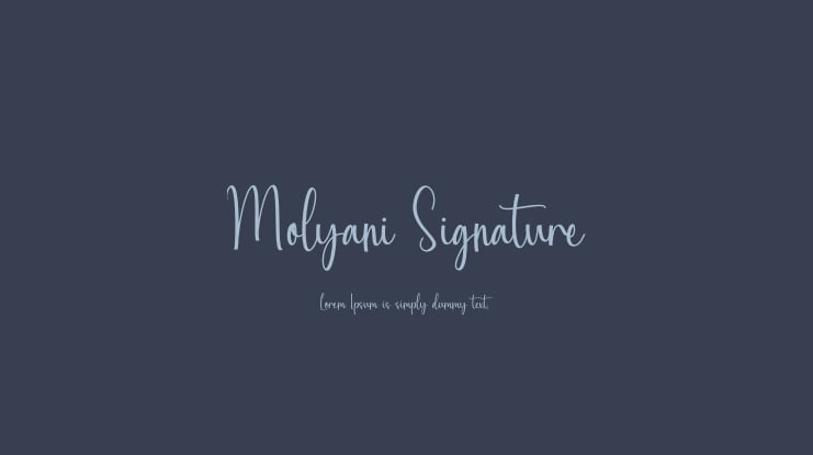 Molyani Signature Font