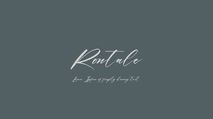 Rontale Font