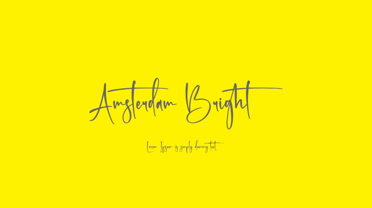 Amsterdam Bright Font