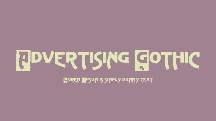 Advertising Gothic Font