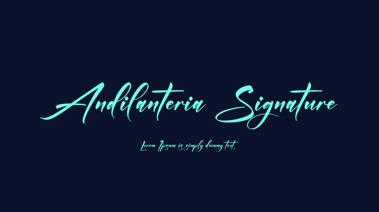 Andilanteria Signature Font