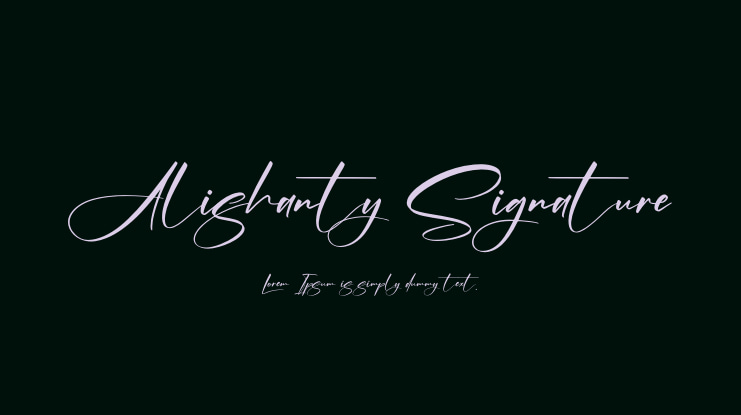 Alishanty Signature Font