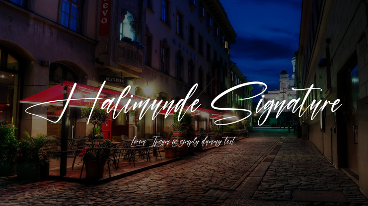 Halimunde Signature Font