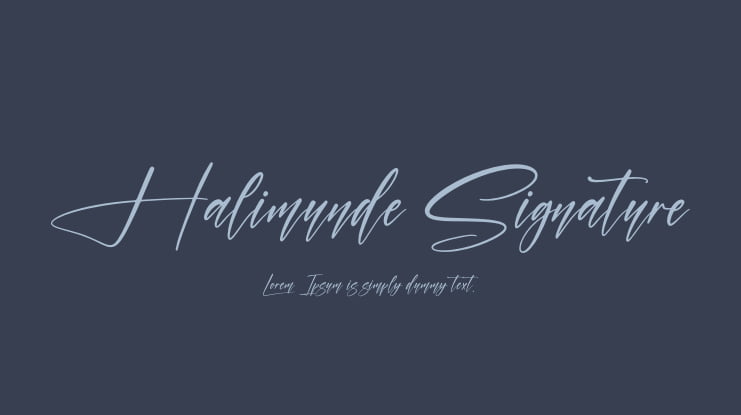 Halimunde Signature Font