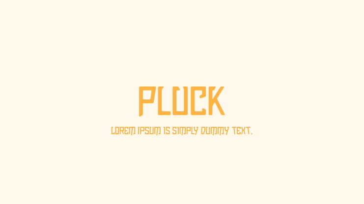 Pluck Font