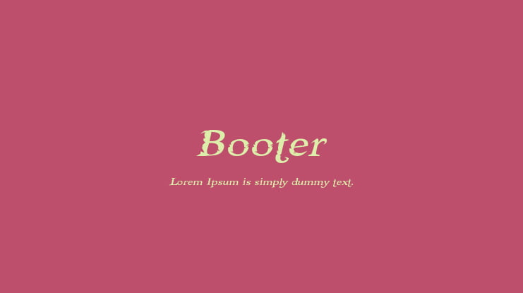 Booter Font Family