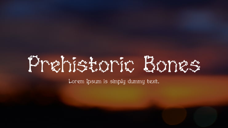 Prehistoric Bones Font