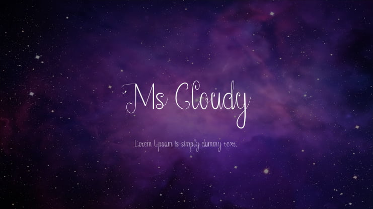 Ms Cloudy Font