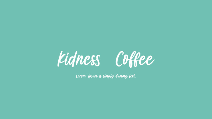 Kidness  Coffee Font
