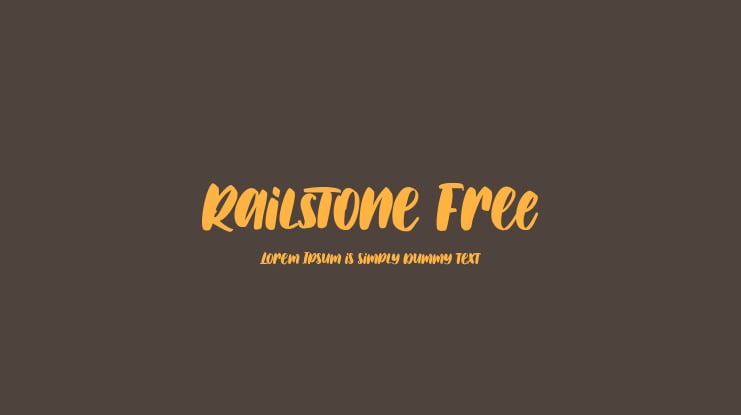 Railstone Free Font