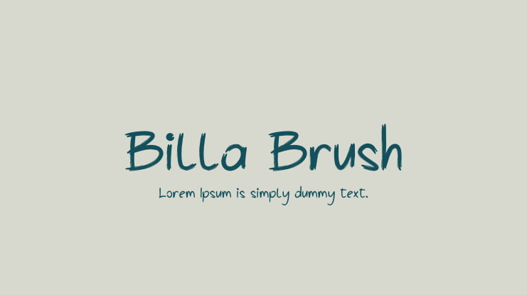 Billa Brush Font
