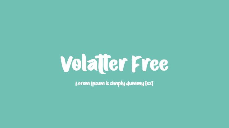 Volatter Free Font