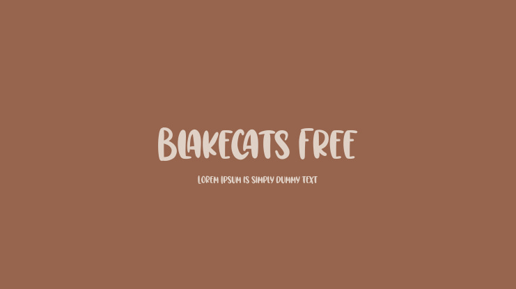 Blakecats Free Font