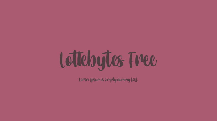 Lottebytes Free Font