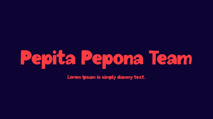 Pepita Pepona Team Font
