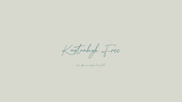 Konstanhigh Free Font