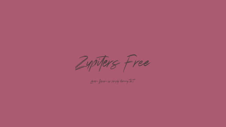Zupiters Free Font