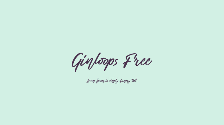 Ginloops Free Font