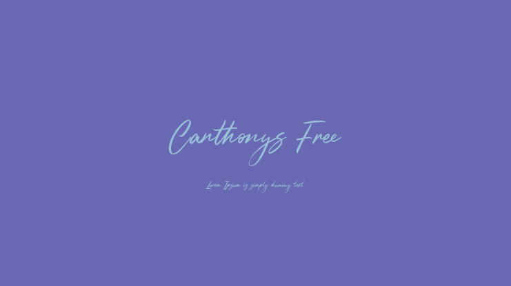 Canthonys Free Font