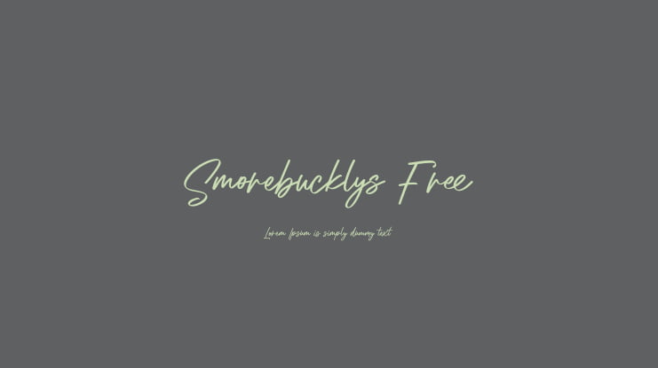 Smorebucklys Free Font
