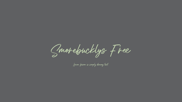 Smorebucklys Free Font