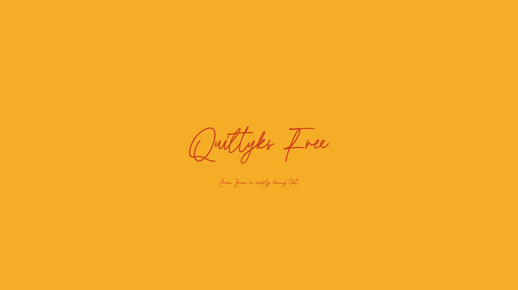 Quiltyks Free Font