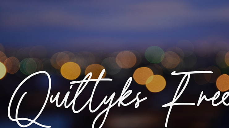 Quiltyks Free Font