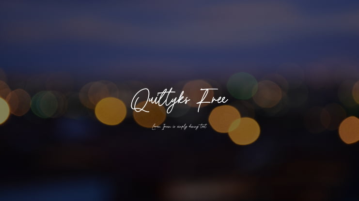 Quiltyks Free Font