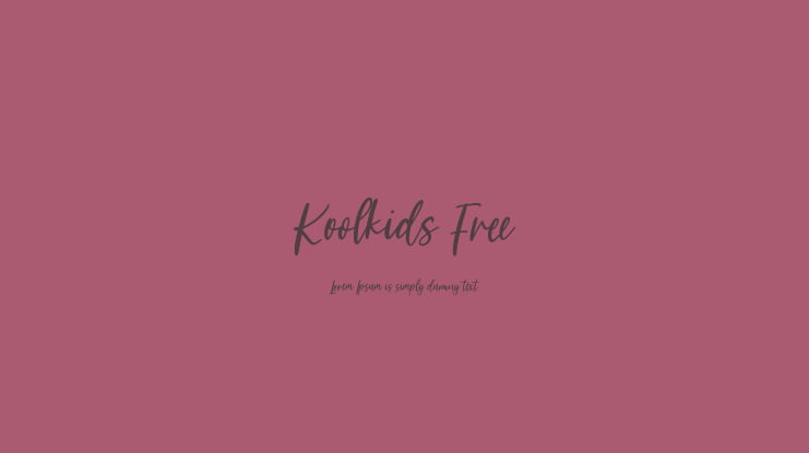 Koolkids Free Font
