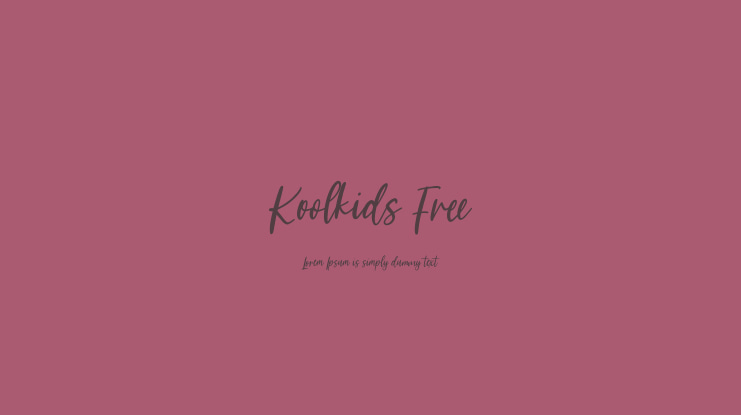 Koolkids Free Font