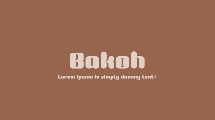 Bakoh Font
