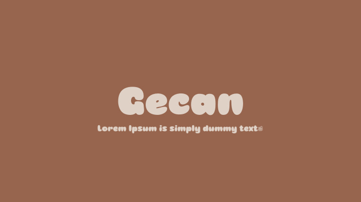 Gecan Font