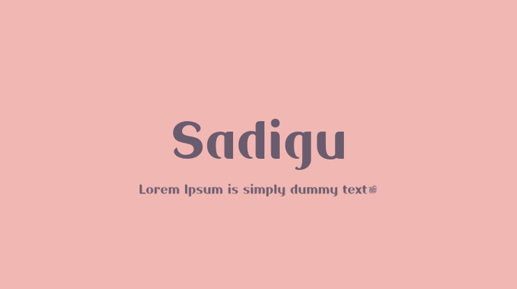 Sadigu Font Family