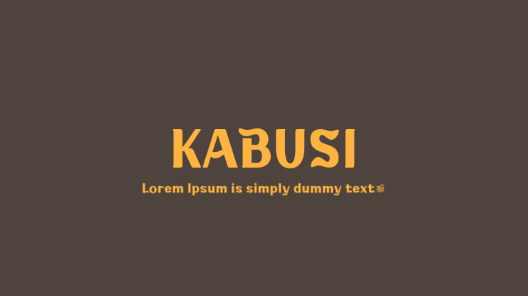 KABUSI Font Family