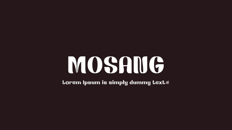 MOSANG Font Family