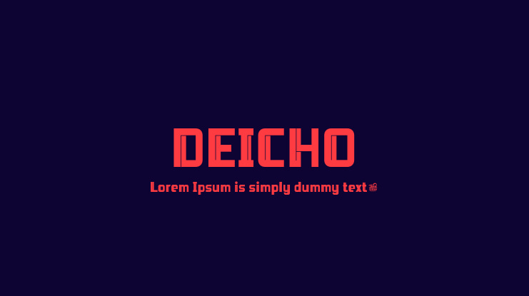 DEICHO Font Family