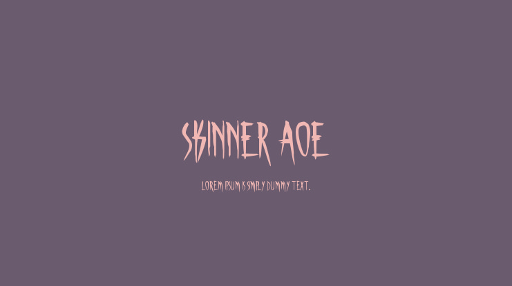 Skinner AOE Font
