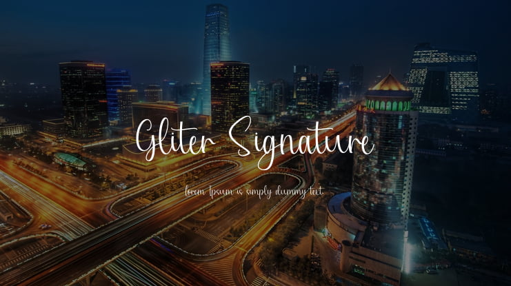 Gliter Signature Font