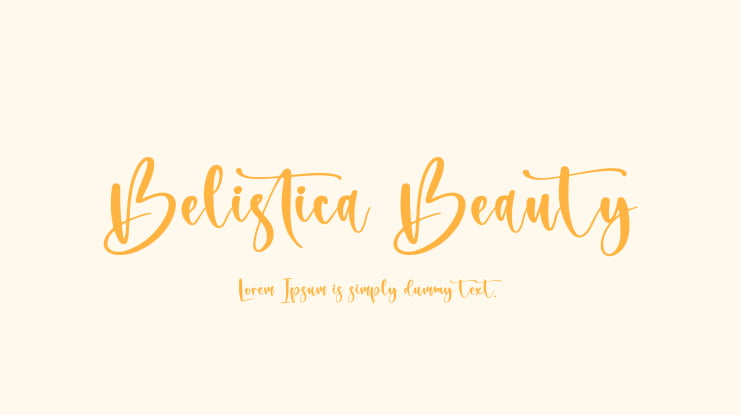 Belistica Beauty Font
