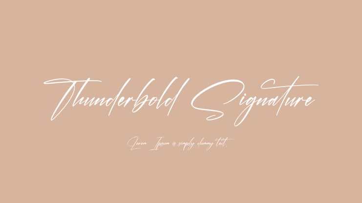 Thunderbold Signature Font