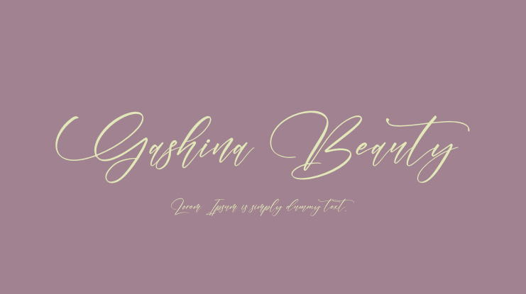 Gashina Beauty Font