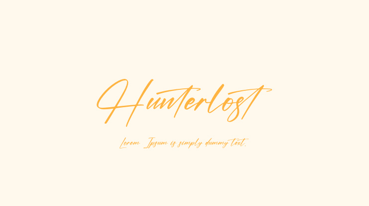 Hunterlost Font