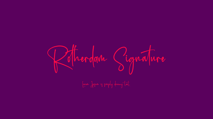 Rotherdam Signature Font