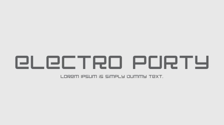 Electro Party Font Family