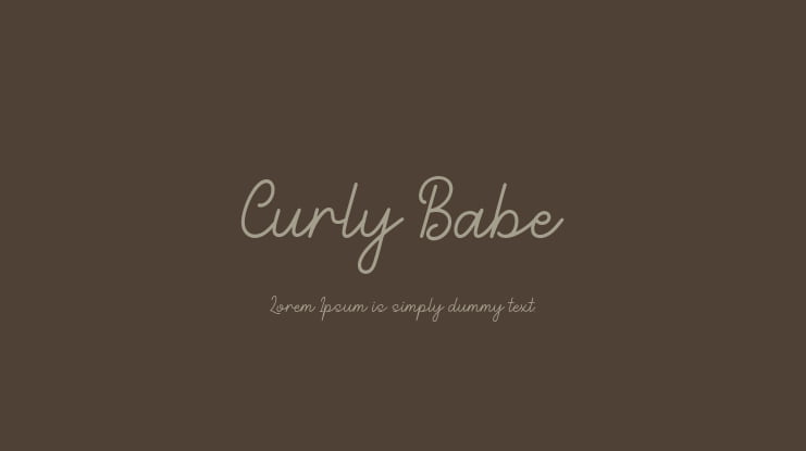 Curly Babe Font