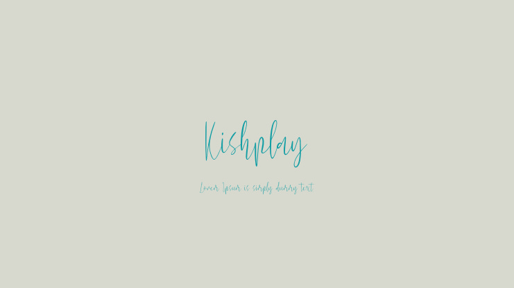 Kishplay Font
